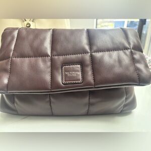 Victoria's Secret Dark Brown Quilted Clutch